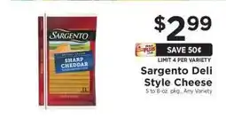 ShopRite Sargento Deli Style Cheese offer