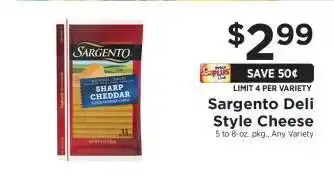 ShopRite Sargento Deli Style Cheese offer