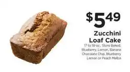 ShopRite Zucchini Loaf Cake offer
