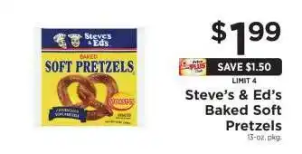 ShopRite Steve's & Ed's Baked Soft Pretzels offer