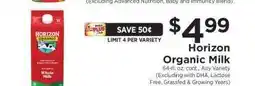 ShopRite Horizon Organic Milk offer