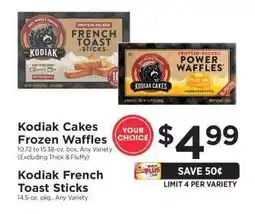 ShopRite Kodiak Cakes Frozen Waffles offer