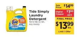 ShopRite Tide Simply Laundry Detergent offer