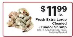 ShopRite Fresh Extra Large Cleaned Ecuador Shrimp offer