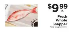 ShopRite Fresh Whole Snapper offer