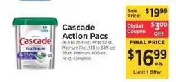 ShopRite Cascade Action Pacs offer