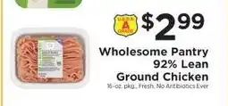 ShopRite Wholesome Pantry 92% Lean Ground Chicken offer