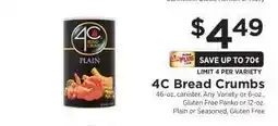 ShopRite 4C Bread Crumbs offer