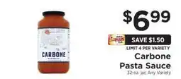 ShopRite Carbone Pasta Sauce offer