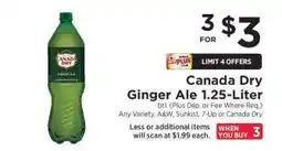 ShopRite Canada Dry Ginger Ale offer