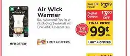 ShopRite Air Wick Warmer offer