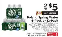 ShopRite Poland Spring Water 6-Pack or 12-Pack offer