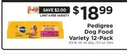 ShopRite Pedigree Dog Food Variety 12-Pack offer
