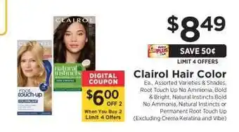 ShopRite Clairol Hair Color offer