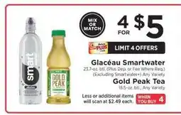 ShopRite Glacéau Smartwater / Gold Peak Tea offer