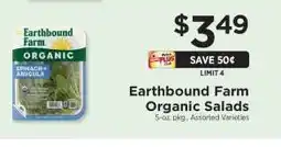 ShopRite Earthbound Farm Organic Salads offer