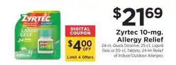 ShopRite Zyrtec 10-mg. Allergy Relief offer