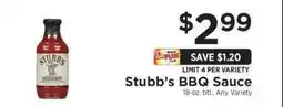 ShopRite Stubb's BBQ Sauce offer