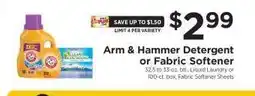ShopRite Arm & Hammer Detergent or Fabric Softener offer