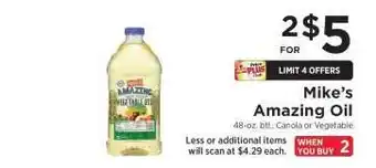 ShopRite Mike's Amazing Oil offer