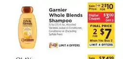 ShopRite Garnier Whole Blends Shampoo offer