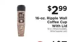 ShopRite Ripple Wall Coffee Cup With Lid offer