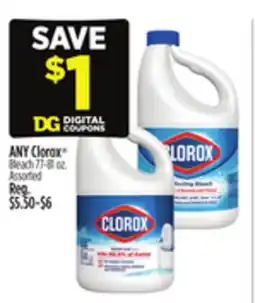 Dollar General ANY Clorox Bleach offer