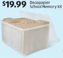 Aldi Decopapier School Memory Kit offer