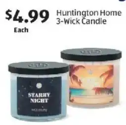 Aldi Huntington Home 3-Wick Candle offer