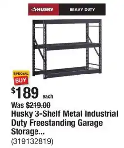 The Home Depot Husky 3-Shelf Metal Industrial Duty Freestanding Garage Storage offer