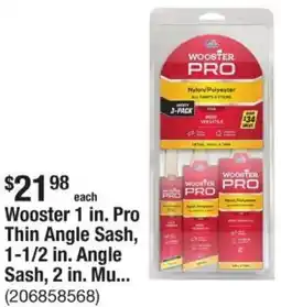 The Home Depot Wooster 1 in. Pro Thin Angle Sash, 1-1/2 in. Angle Sash, 2 in. Mu... offer