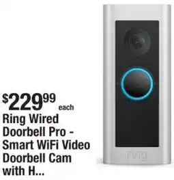 The Home Depot Ring Wired Doorbell Pro - Smart WiFi Video Doorbell Cam offer
