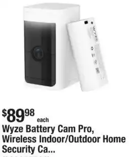 The Home Depot Wyze Battery Cam Pro, Wireless Indoor/Outdoor Home Security Cam offer