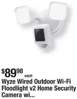 The Home Depot Wyze Wired Outdoor Wi-Fi Floodlight v2 Home Security Camera offer