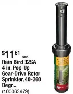 The Home Depot Rain Bird 32SA 4 in. Pop-Up Gear-Drive Rotor Sprinkler, 40-360 Degree offer