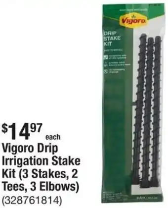 The Home Depot Vigoro Drip Irrigation Stake Kit 3 Stakes, 2 Tees, 3 Elbows offer