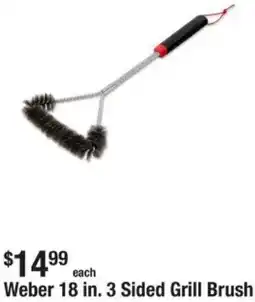 The Home Depot Weber 18 in. 3 Sided Grill Brush offer