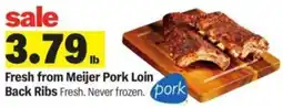 Meijer Fresh from Meijer Pork Loin Back Ribs offer