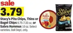 Meijer Stacy's Pita Chips, Thins or Bagel Chips or Sabra Hummus offer
