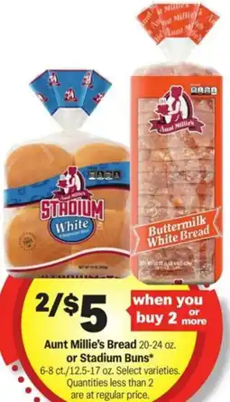Meijer Aunt Millie's Bread or Stadium Buns offer