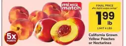 Safeway California Grown Yellow Peaches or Nectarines offer