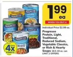 Safeway Progresso Soups offer