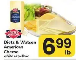 Safeway Dietz & Watson American Cheese offer