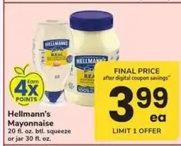 Safeway Hellmann's Mayonnaise offer