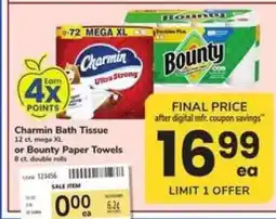 Safeway Charmin Bath Tissue or Bounty Paper Towels offer
