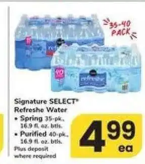 Safeway Signature SELECT refreshe Water offer