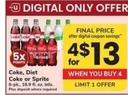 Safeway Coke, Diet Coke Or Sprite offer
