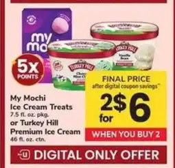 Safeway My Mochi Ice Cream Treats or Turkey Hill Premium Ice Cream offer