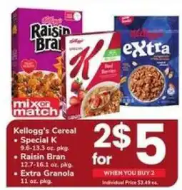 Safeway Kellogg's Cereal offer