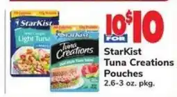 Safeway StarKist Tuna Creations Pouches offer